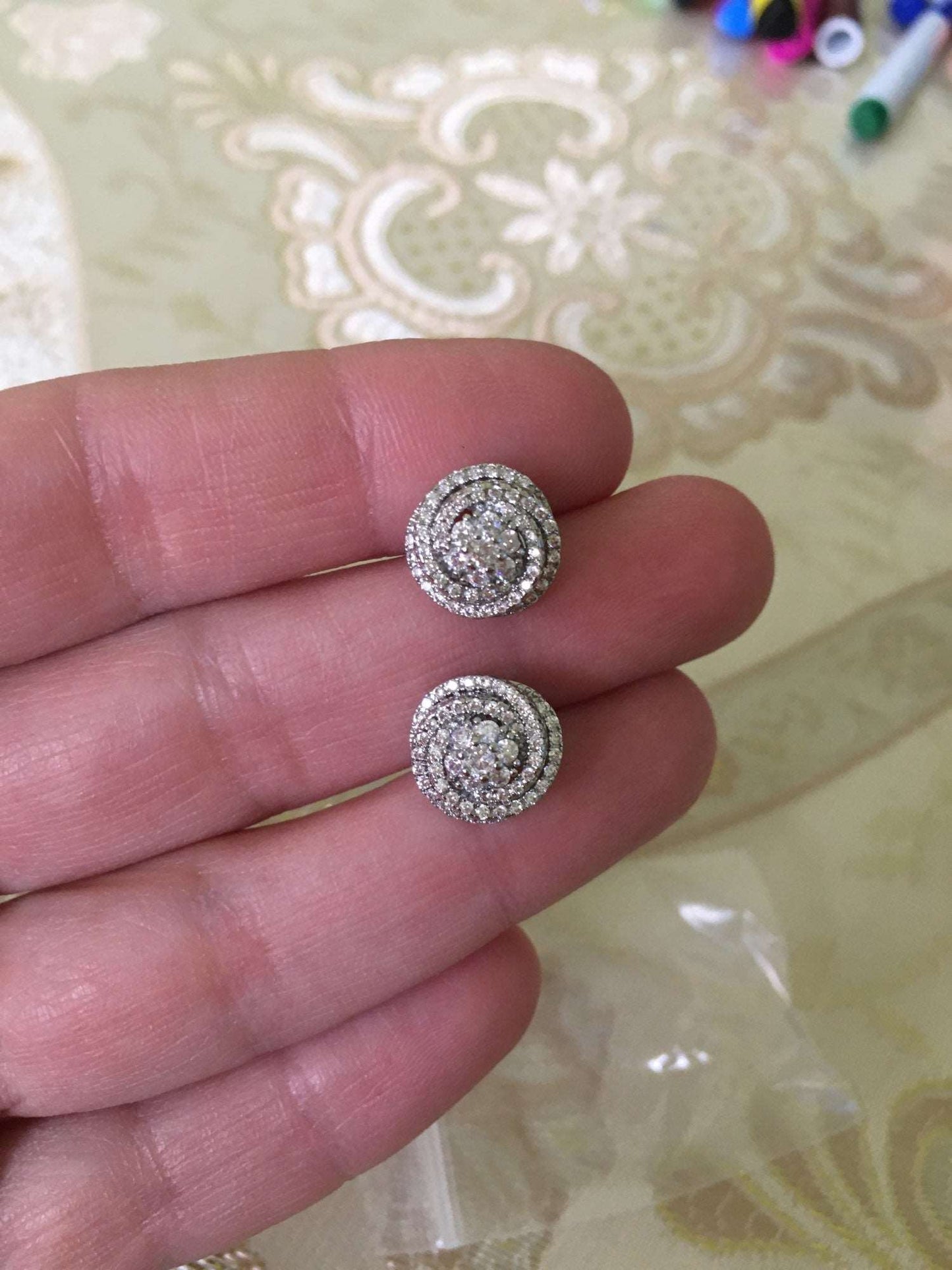 Swirly Stud Earrings - Silver Lining Jewellery