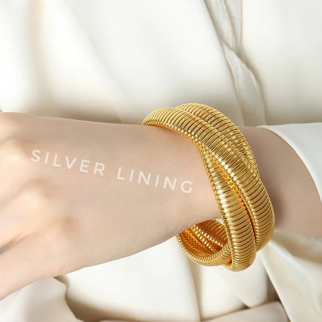 Intertwined Bracelet Gold - Silver Lining Jewellery