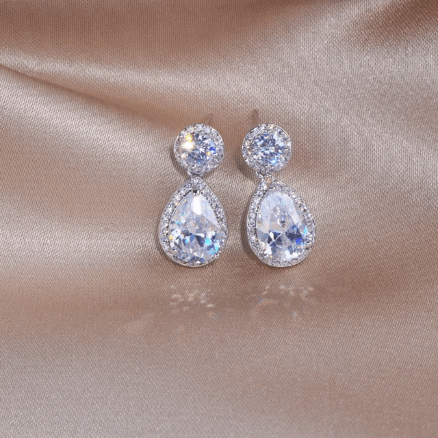 Pear Drop Earrings - Silver Lining Jewellery