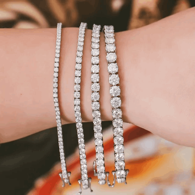 Silver Lining Jewellery Round Tennis Bracelet Silver / Gold Silver Lining Jewellery