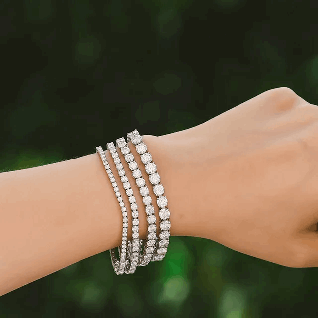 Silver Lining Jewellery Round Tennis Bracelet Silver / Gold Silver Lining Jewellery