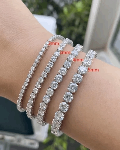 Silver Lining Jewellery Round Tennis Bracelet Silver / Gold Silver Lining Jewellery