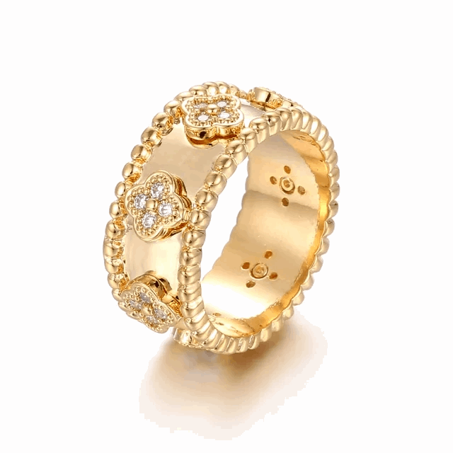 Silver Lining Jewellery Clover Ring Etereo Silver Lining Jewellery
