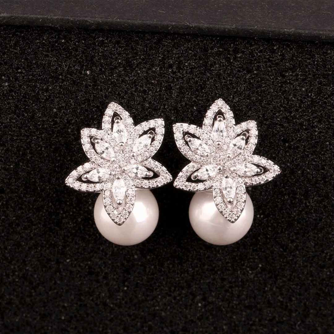 Marquise Pearl Earrings