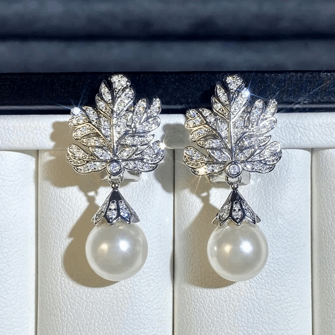 Leaf Pearl Earrings