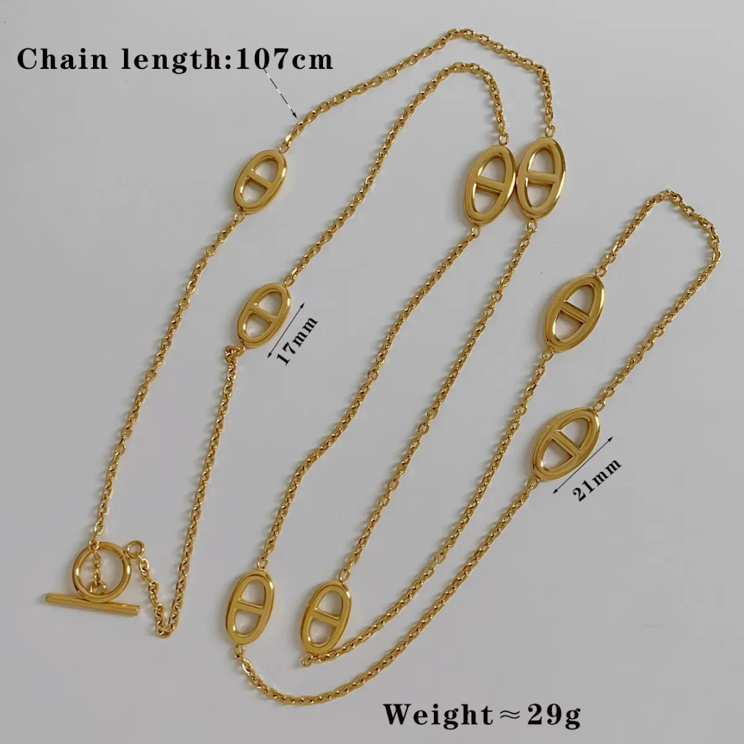 Gold Long Chain Necklace