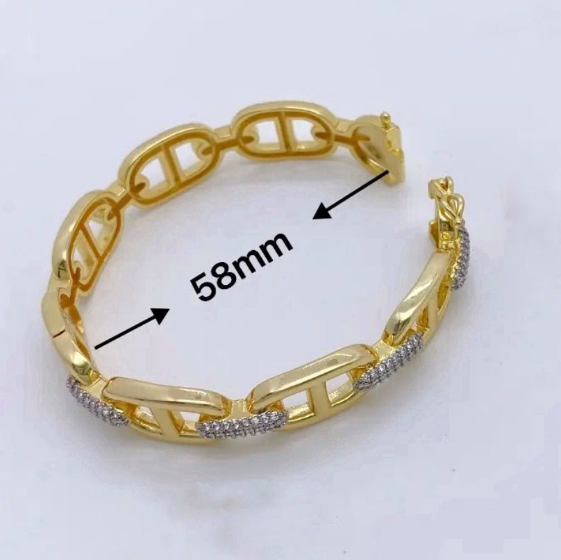 Two Tone Link Bracelet