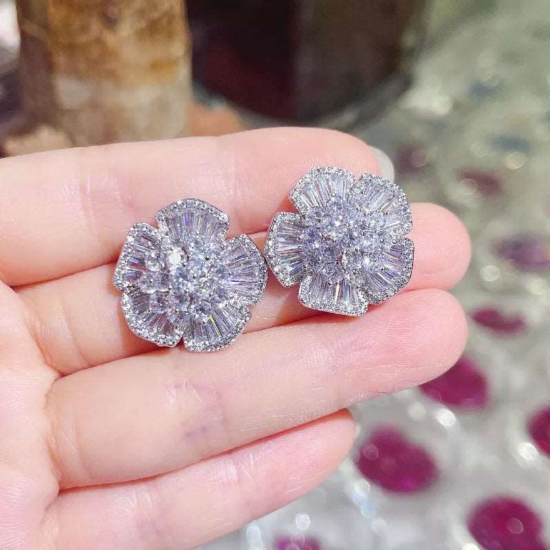 Silver Lining Jewellery Flower Earrings Silver Lining Jewellery