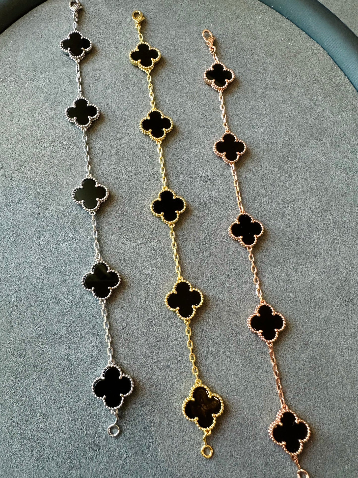 Clover Bracelet Etereo Black Silver
