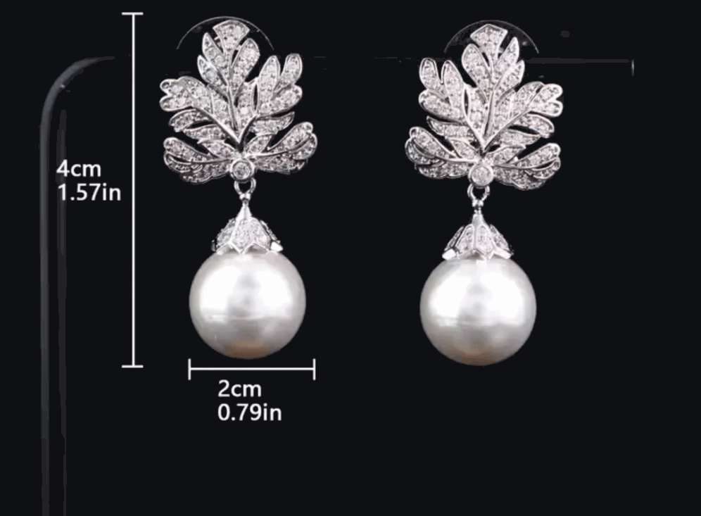 Leaf Pearl Earrings