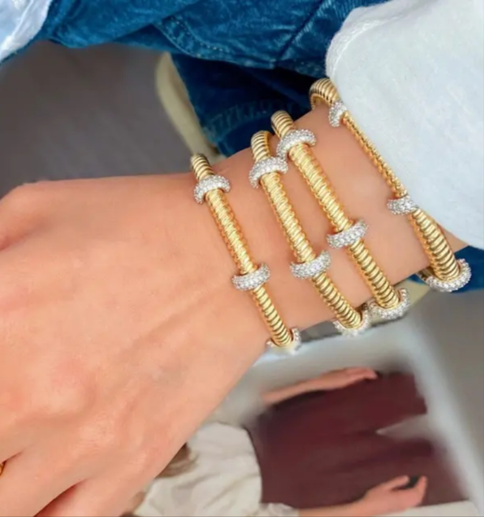 Two Tone Cuff Bracelet