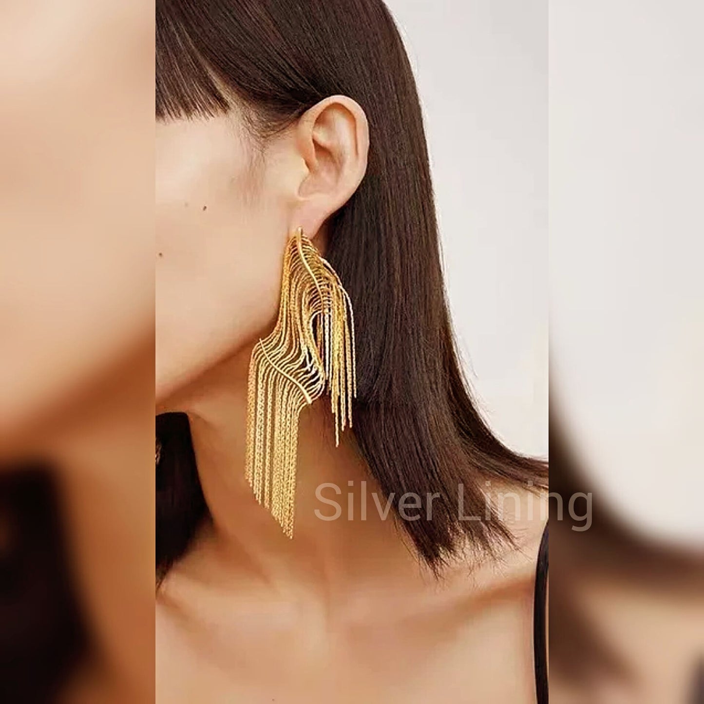 Gold Tassle Earrings