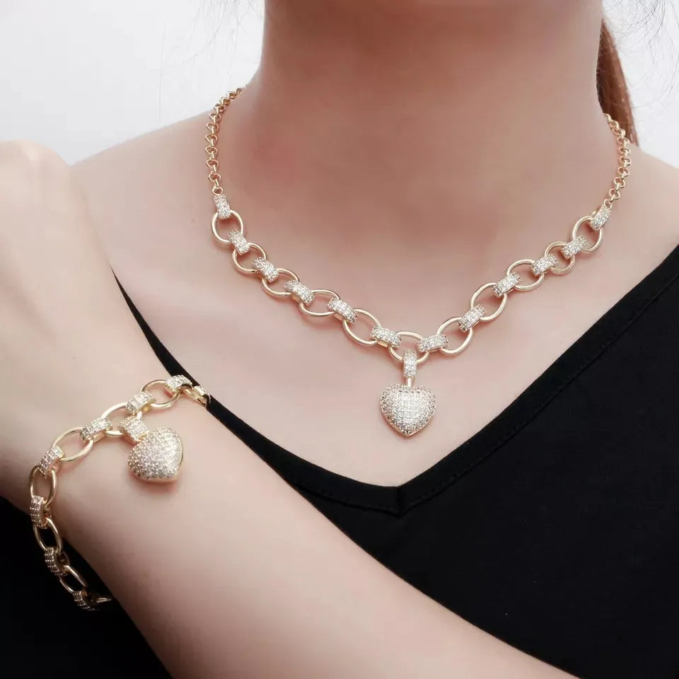 Heart Link Chain Necklace