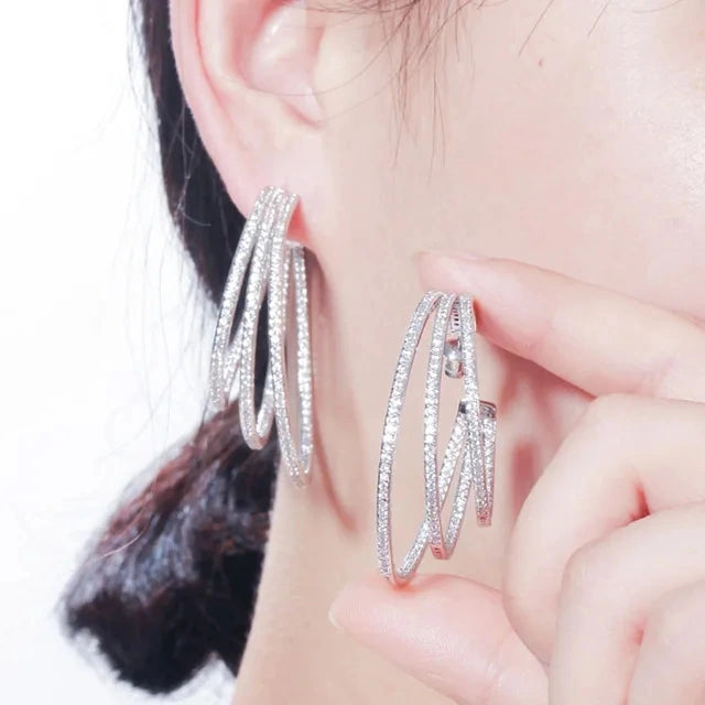 Triple Hoop Earrings - Silver Lining Jewellery