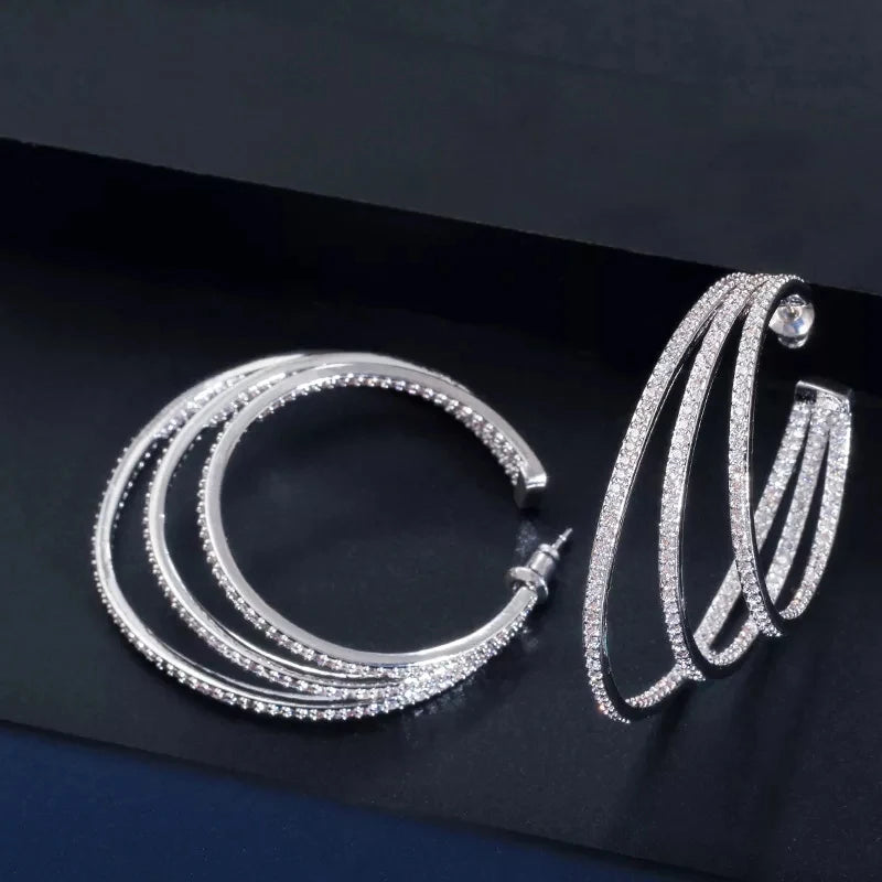 Triple Hoop Earrings - Silver Lining Jewellery