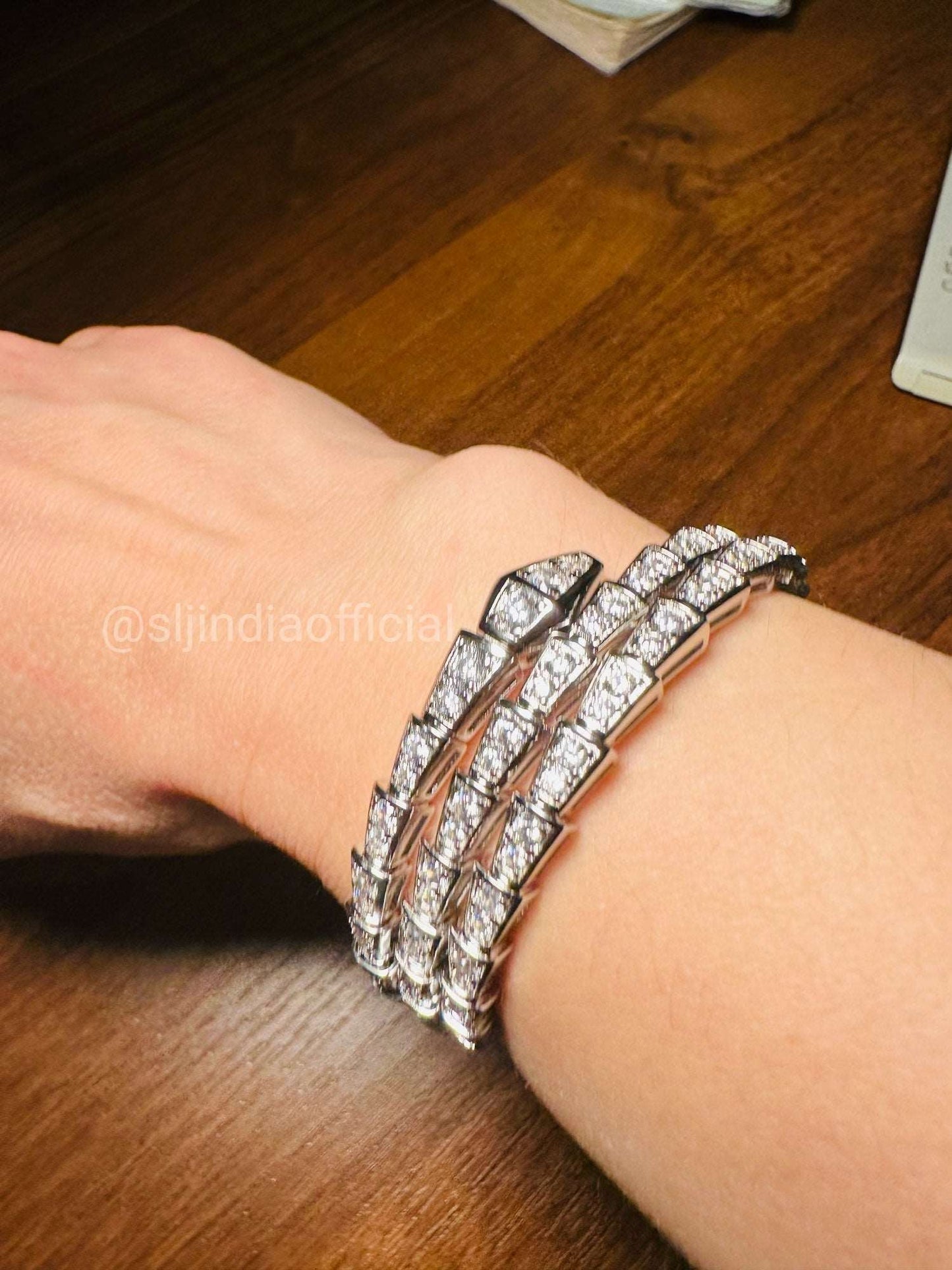Silver Lining Jewellery Snake Bracelet Double Etereo Silver Lining Jewellery