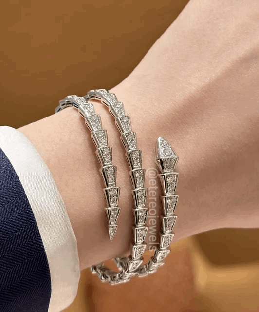 Silver Lining Jewellery Snake Bracelet Double Etereo Silver Lining Jewellery