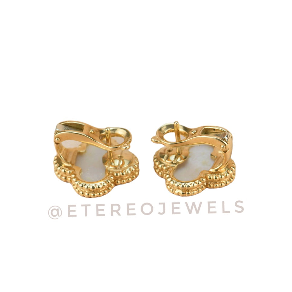 Silver Lining Jewellery Clover Earrings Etereo with clip Silver Lining Jewellery