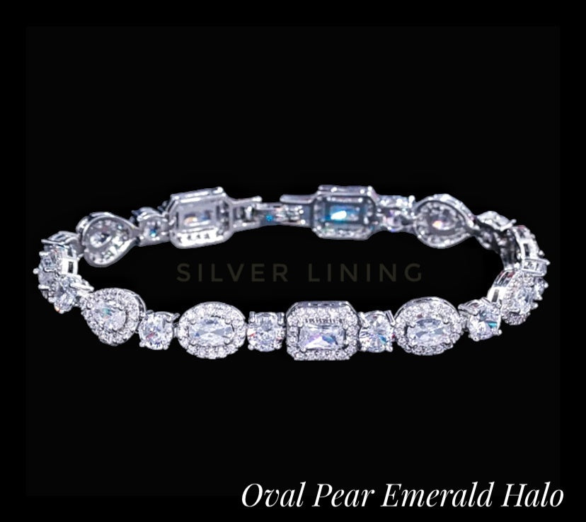Fancy Stones Tennis Bracelets - 17.5 cm / 7 inch