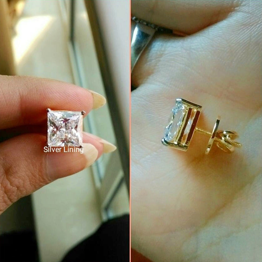 Silver Lining Jewellery Solitaire Earrings 925 - Preorder (No Cod) Silver Lining Jewellery
