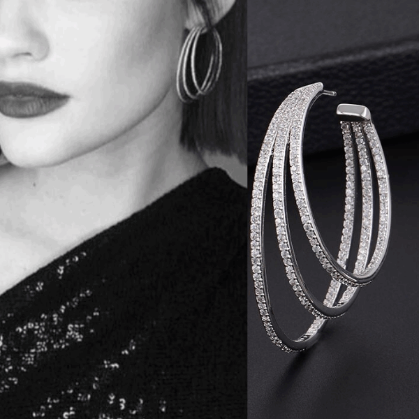 Triple Hoop Earrings - Silver Lining Jewellery