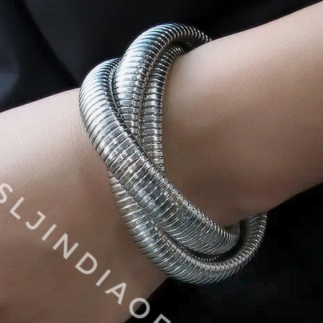 Intertwined Bracelet Silver