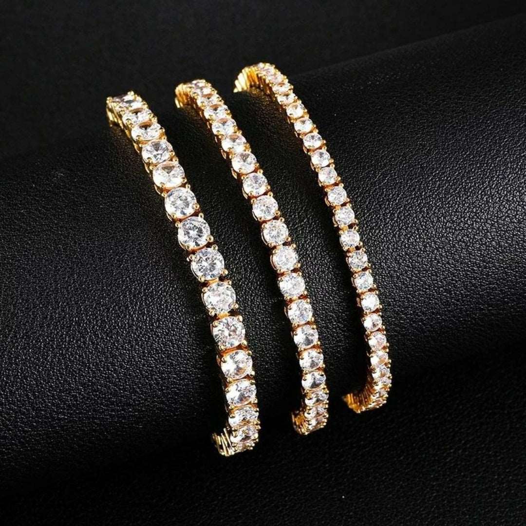 Silver Lining Jewellery Round Tennis Bracelet Silver / Gold Silver Lining Jewellery
