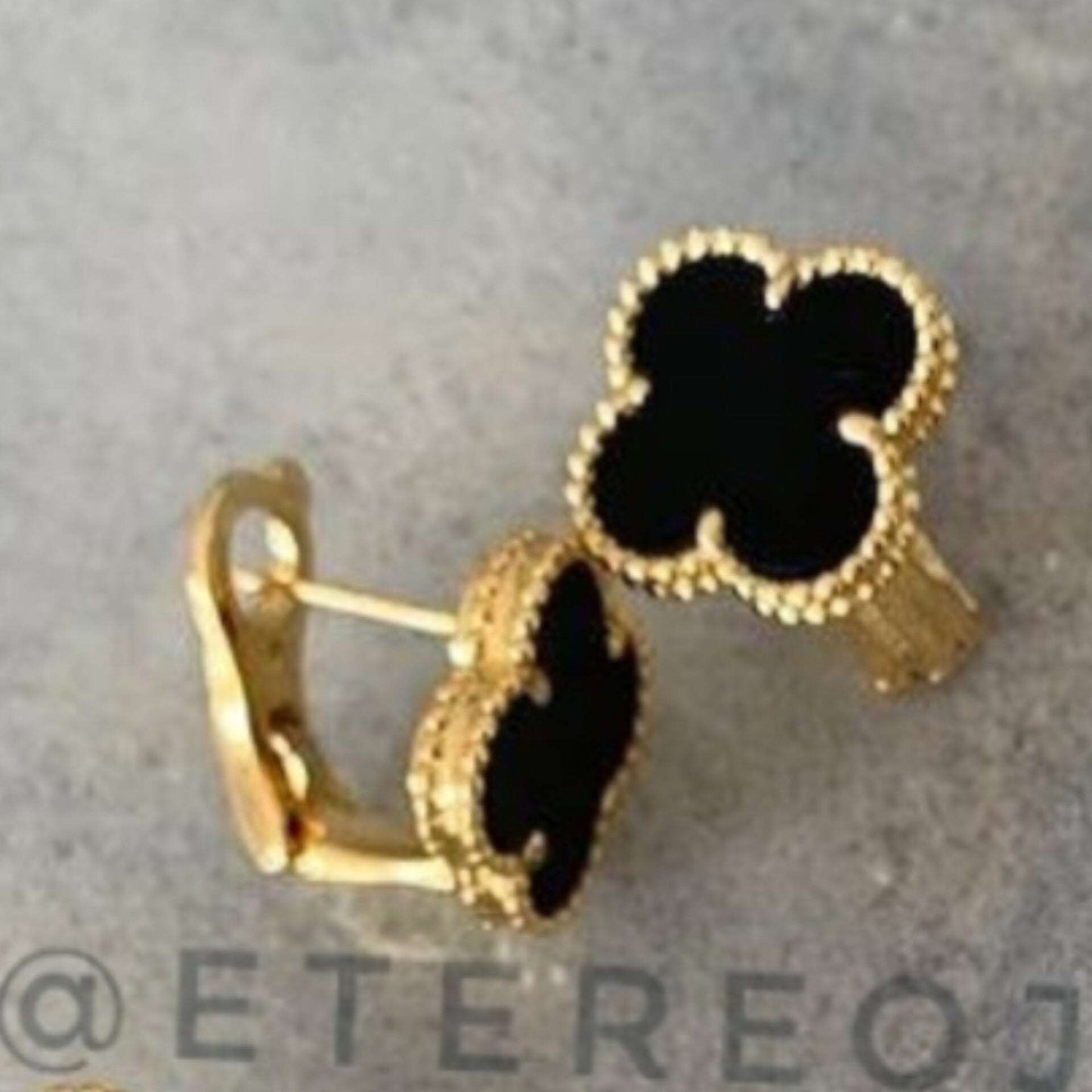 Silver Lining Jewellery Clover Earrings Etereo with clip Silver Lining Jewellery