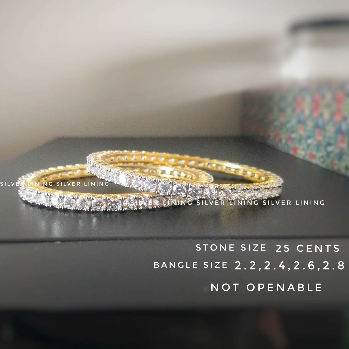 Silver Lining Jewellery Bangles Solitaire Silver Lining Jewellery