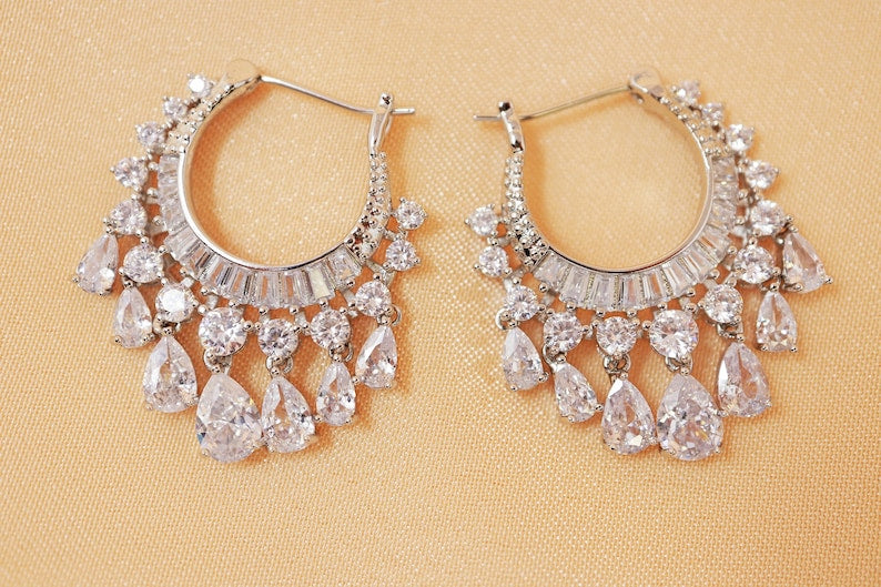 Teardrop Hoop Earrings