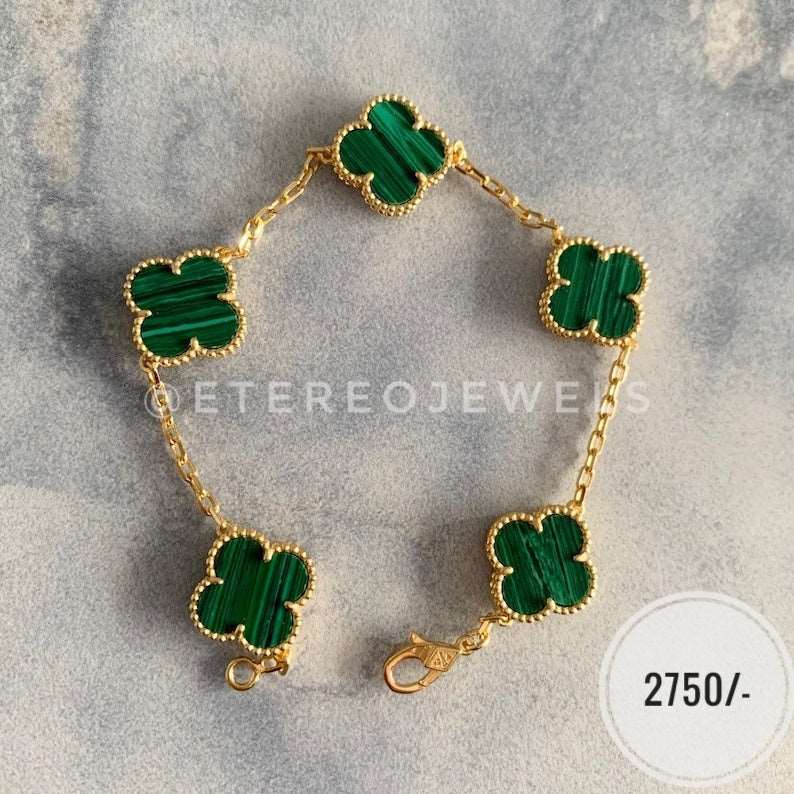 Silver Lining Jewellery Clover Bracelet Etereo Green Silver Lining Jewellery
