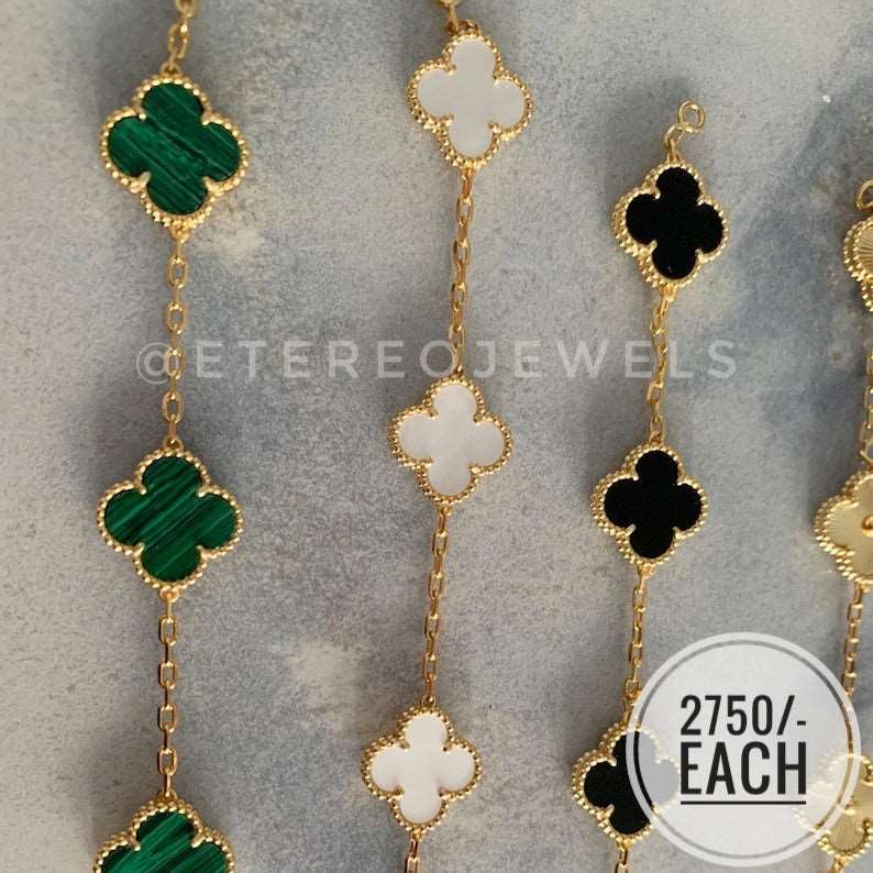 Silver Lining Jewellery Clover Bracelet Etereo Green Silver Lining Jewellery