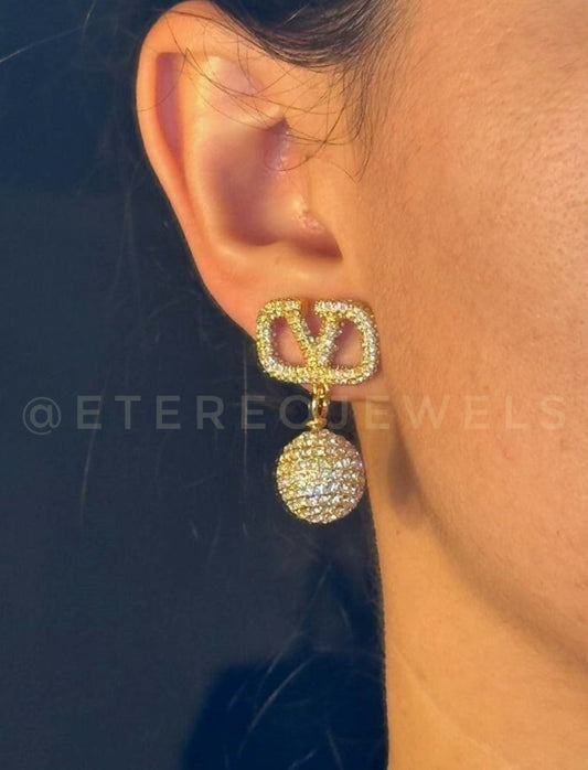 Etereo V crystal Earrings - Silver Lining Jewellery