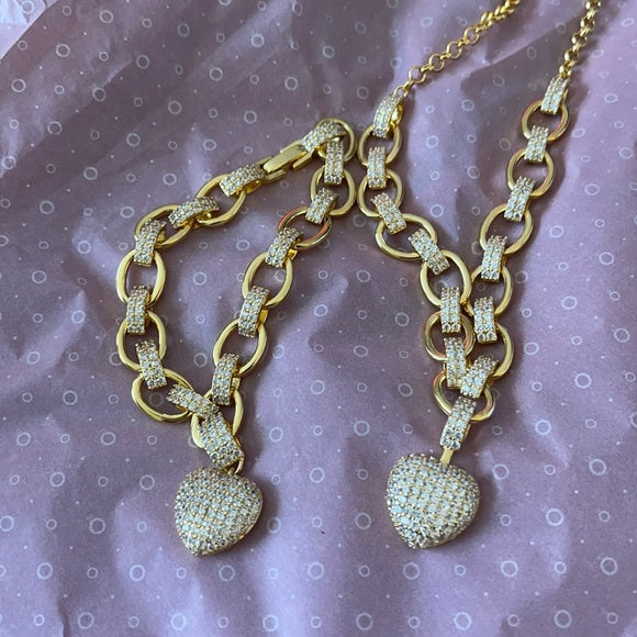 Heart Link Chain Necklace