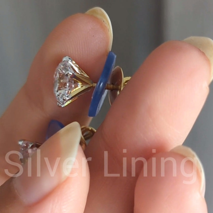 Silver Lining Jewellery Solitaire Earrings 925 Silver Silver Lining Jewellery
