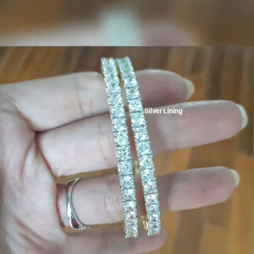 Silver Lining Jewellery Bangles Solitaire Silver Lining Jewellery