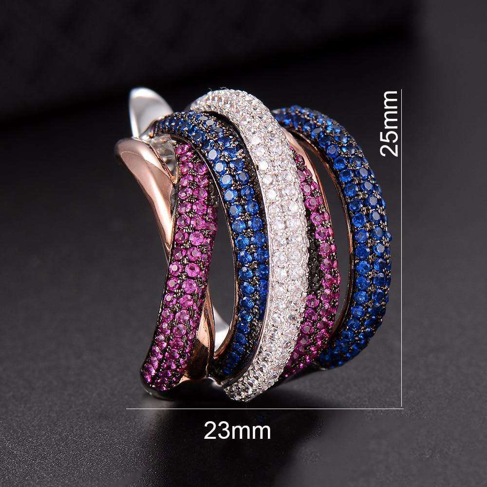 Silver Lining Jewellery Swirl Earrings Pink Blue Silver Lining Jewellery