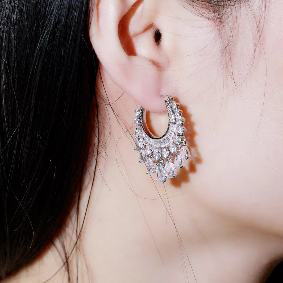 Teardrop Hoop Earrings