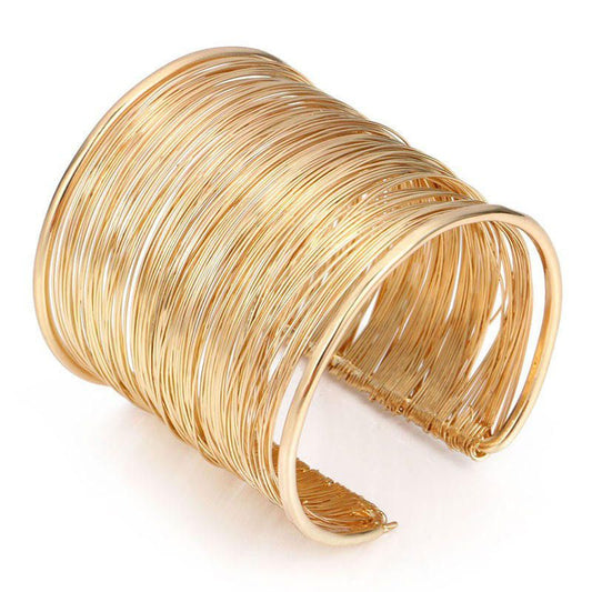 Gold Statement Cuff Bracelet - Silver Lining Jewellery