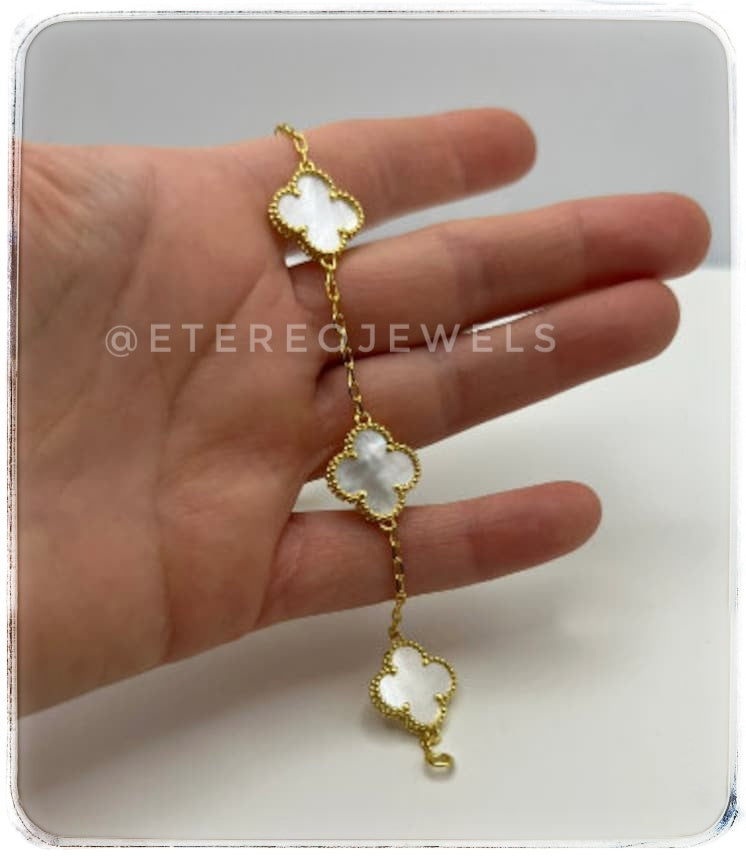 Silver Lining Jewellery Clover Bracelet Etereo White Silver Lining Jewellery