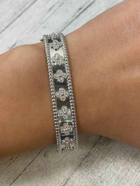 Silver Lining Jewellery Clover Bracelet Bangle Etereo Silver Lining Jewellery