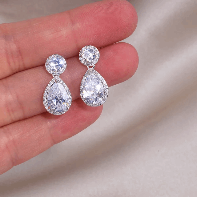 Pear Drop Earrings - Silver Lining Jewellery