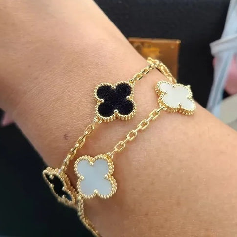 Clover Bracelet Etereo Black Gold
