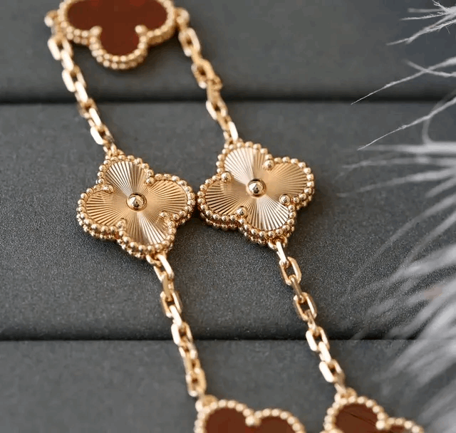 Clover Bracelet Etereo Red & Rose Gold