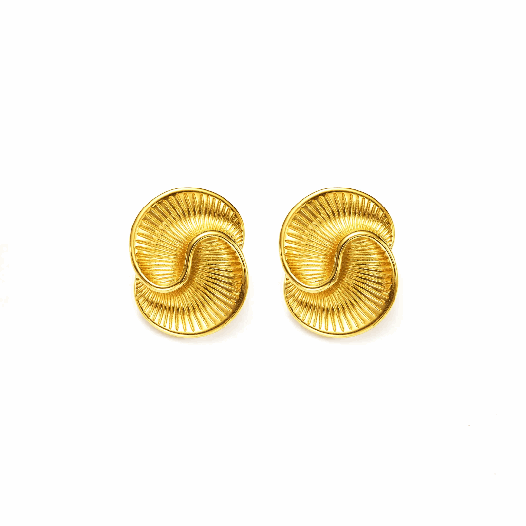 Swirl Gold Earrings
