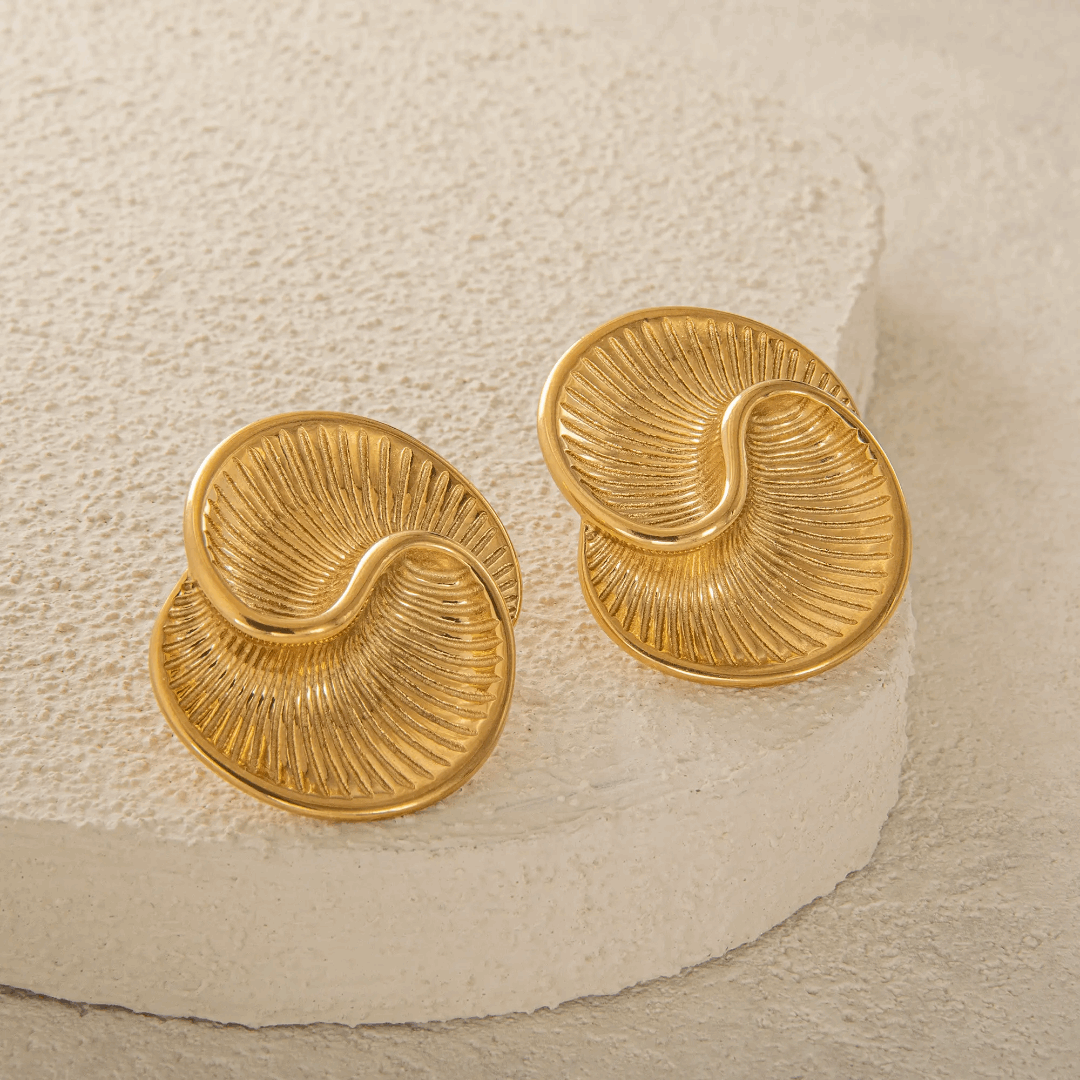 Swirl Gold Earrings