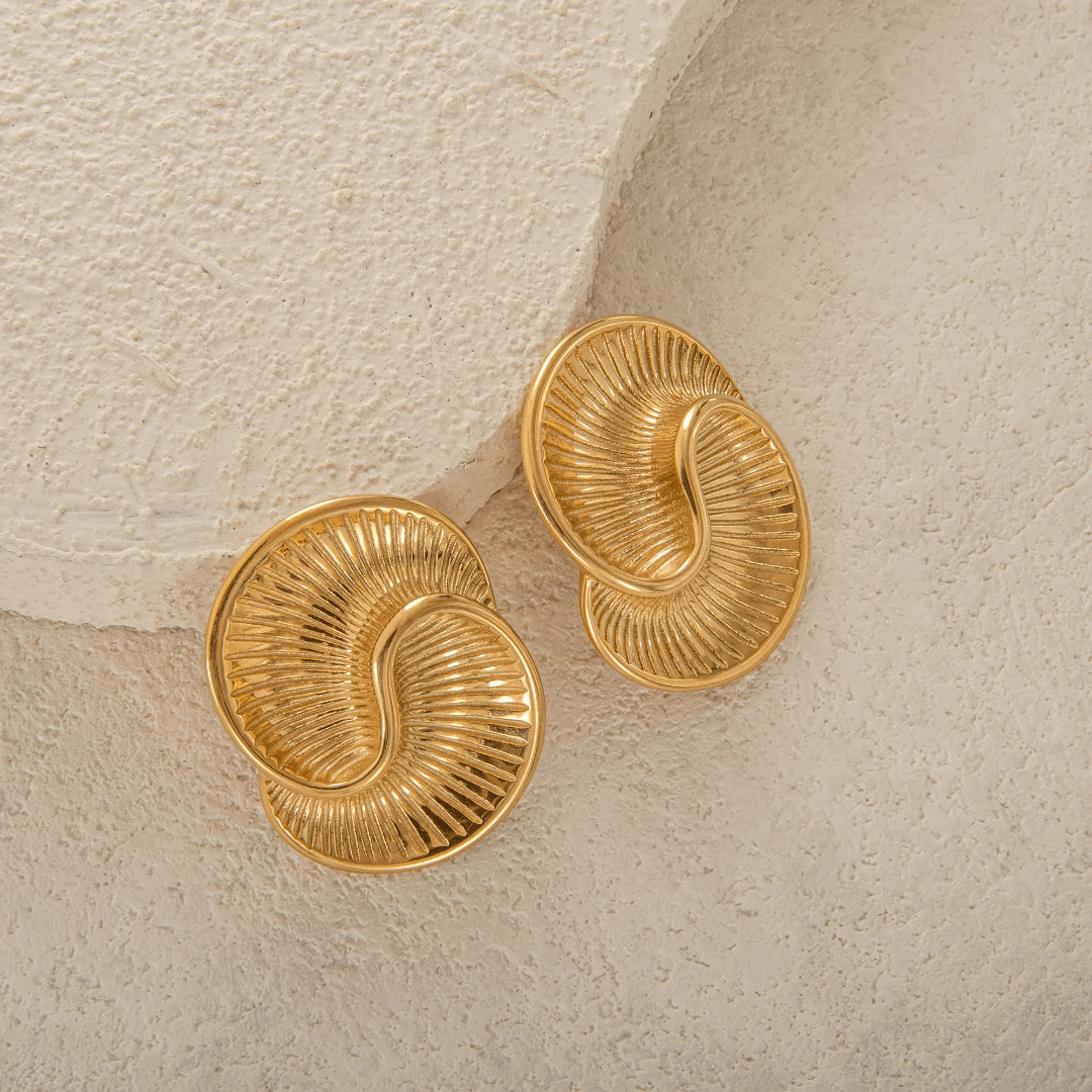 Swirl Gold Earrings