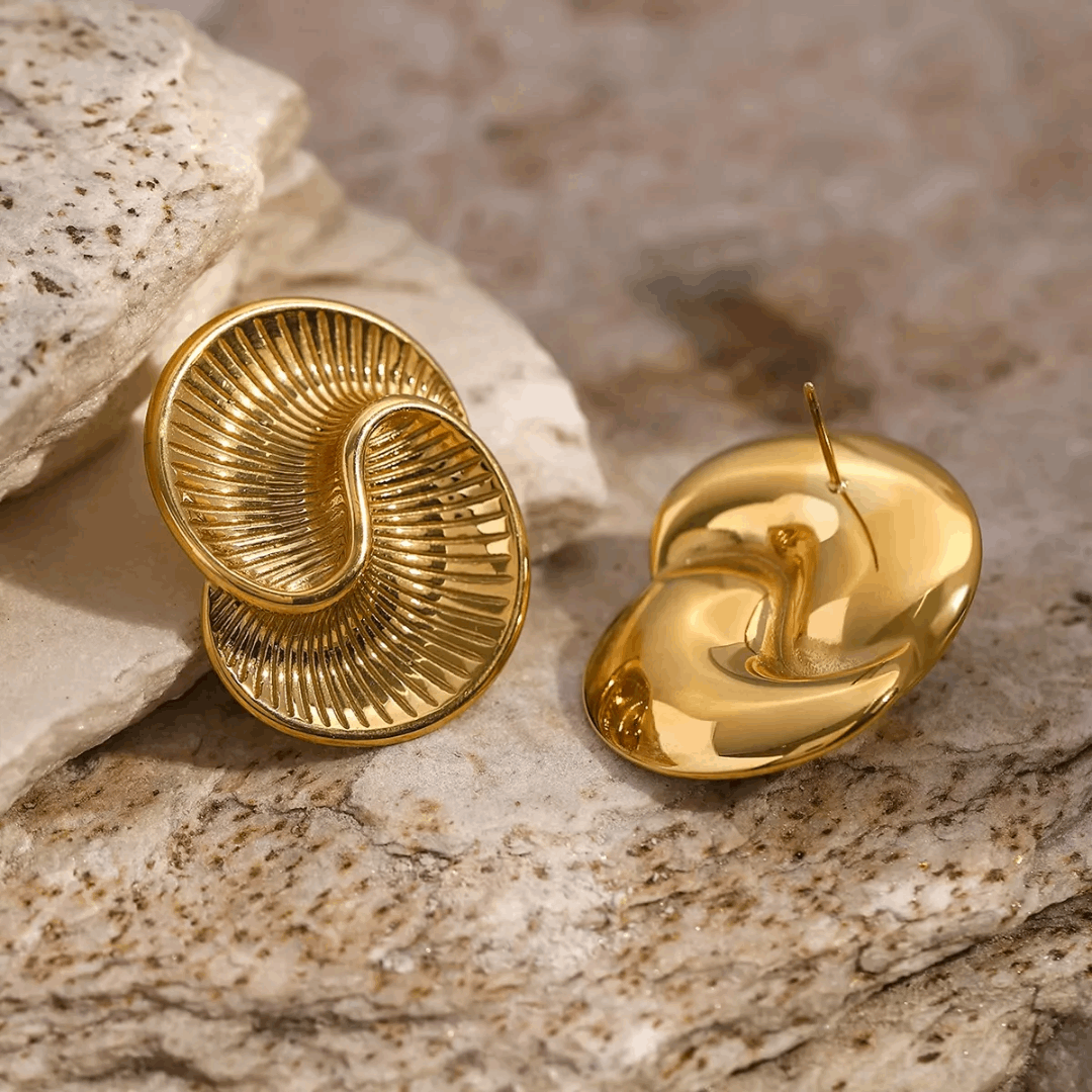 Swirl Gold Earrings
