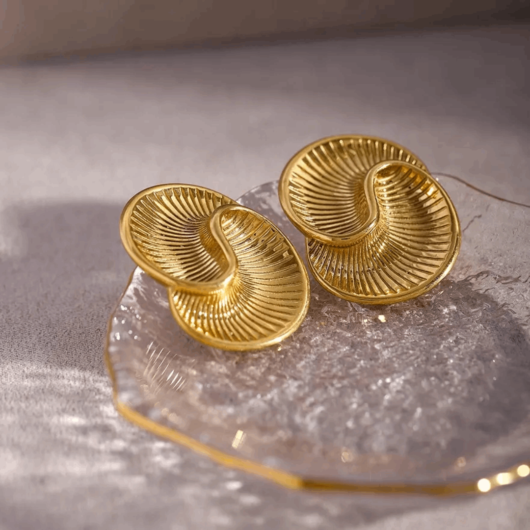 Swirl Gold Earrings