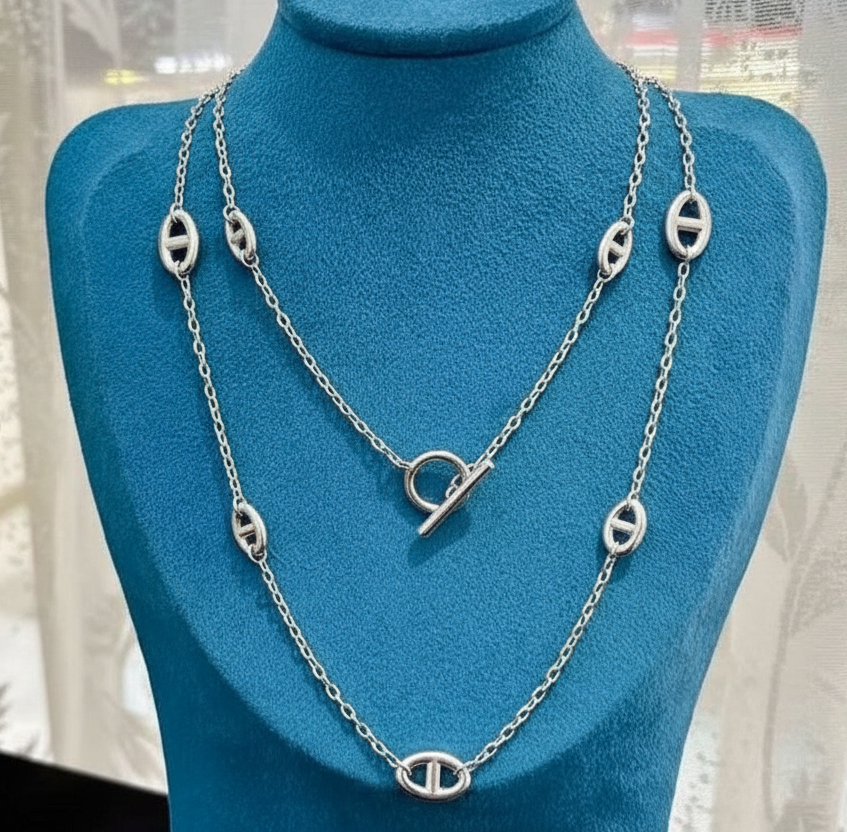 Gold Long Chain Necklace - 24 inch
